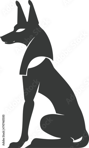 Silhouette single ancient egyptian hieroglyphs symbol logo black color only