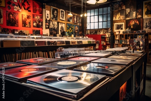 Vinyl record store