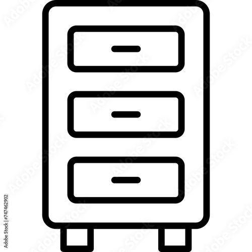 Drawers Vector Line Icon