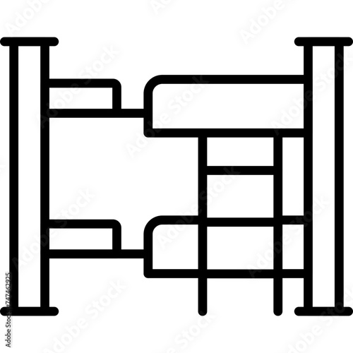 Bunk Bed Vector Line Icon
