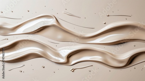 A close up of a liquid wave on a surface. Ideal for backgrounds or textures