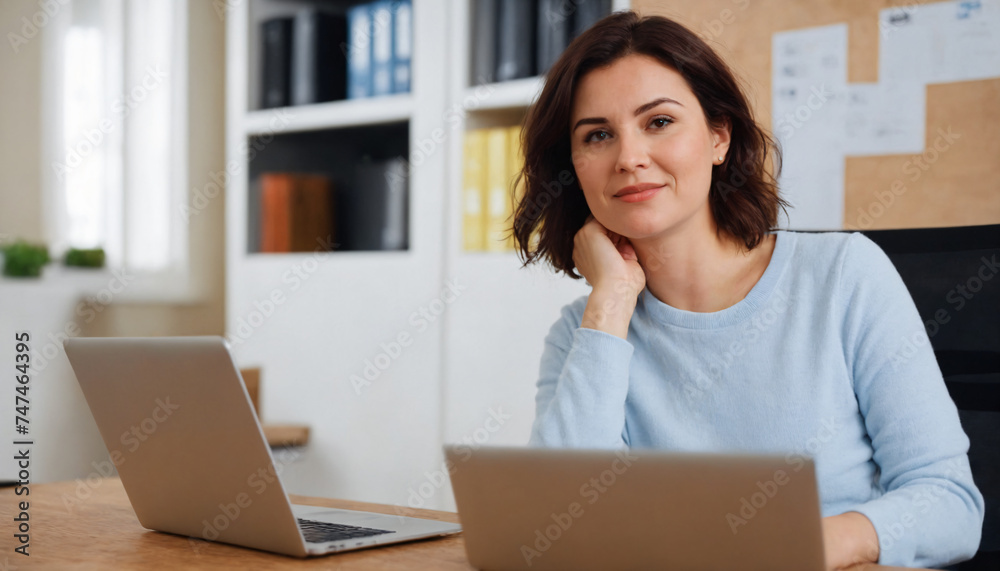 Successful office businesswoman Successful office businesswoman