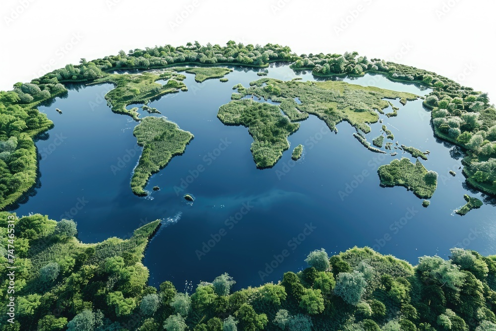 Fototapeta premium A stunning aerial view of the earth. Perfect for environmental and travel concepts
