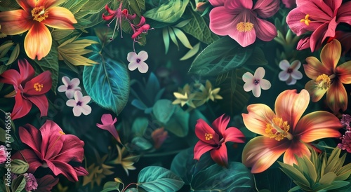 Florals and botanicals  Freshness  art backdrop