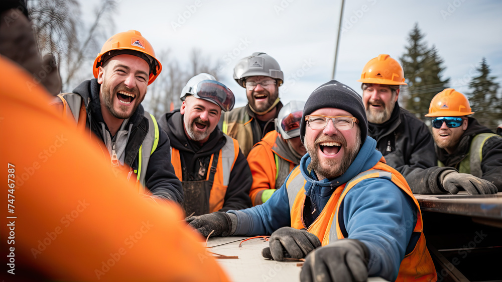 Smiling Builders on the Job Site Smiling Builders on the Job Site
