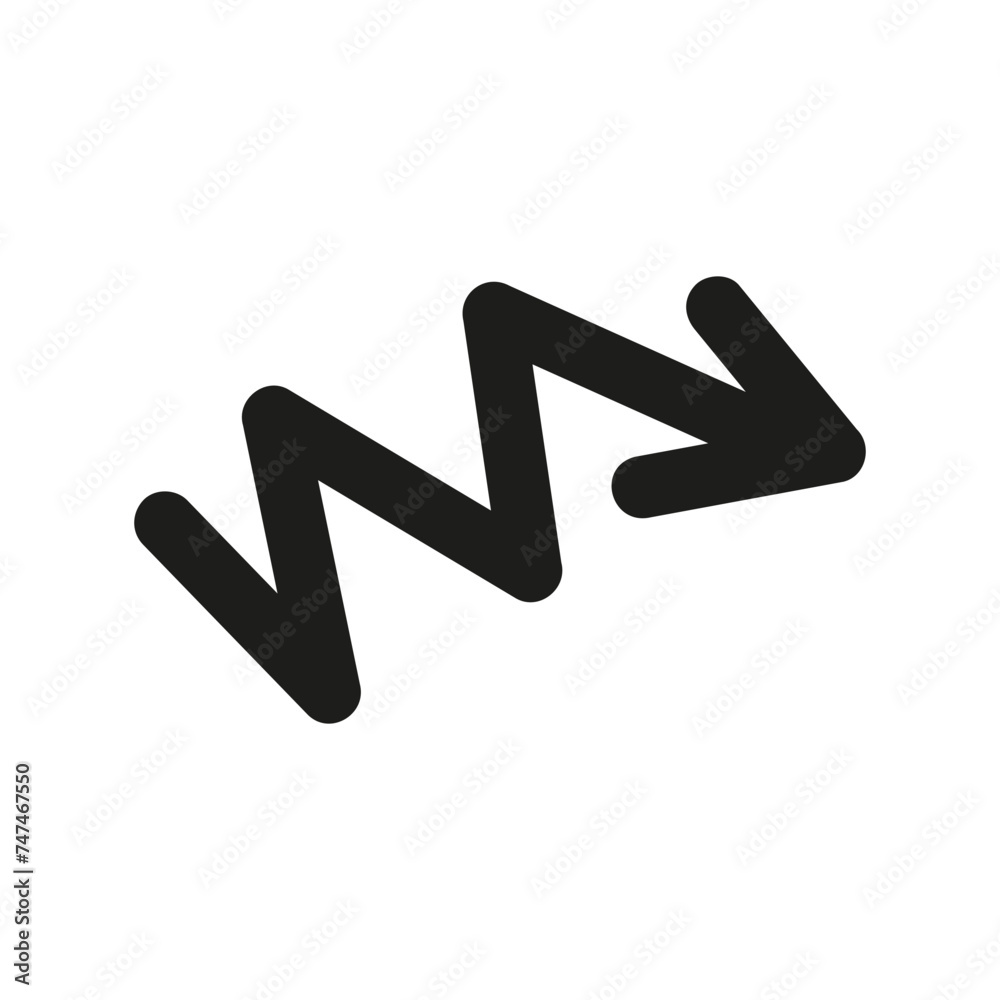 Hand drawn arrow element in doodle style. Cartoon style bold line arrow in black isolated on white background Hand drawn arrow element in doodle style. Cartoon style bold line arrow in black isolated on white background