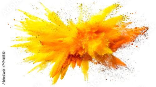 Vibrant Orange and Yellow Substance Flying Through the Air photo