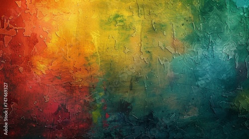 Abstract background from colorful painted on wall with grunge and scratched. Art retro and vintage backdrop.