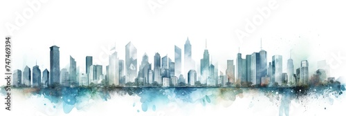 Modern Cityscape Panoramic Background with Skyscrapers and Buildings in Contemporary Architecture â€“ Stunning City Landscape