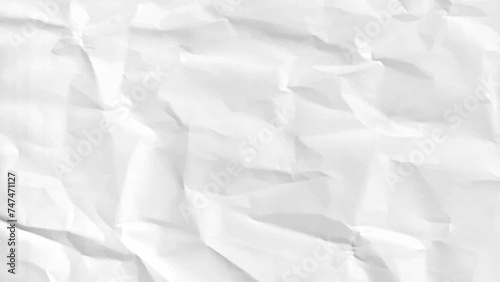 White crinkled paper texture background and Glued paper wrinkled effect