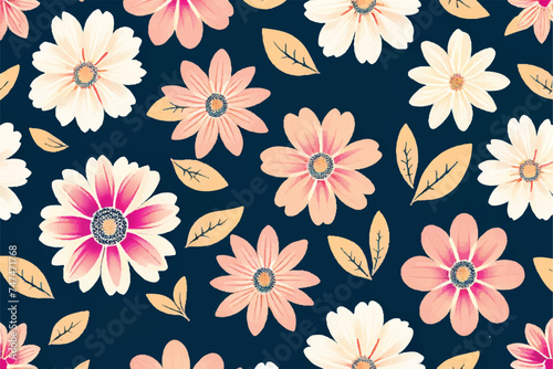 Beautiful Floral background.  Abstract Floral art. Beautiful vintage floral pattern art and design. Abstract flower art illustration. vector illustration. Seamless pattern. Vector flowers pattern.