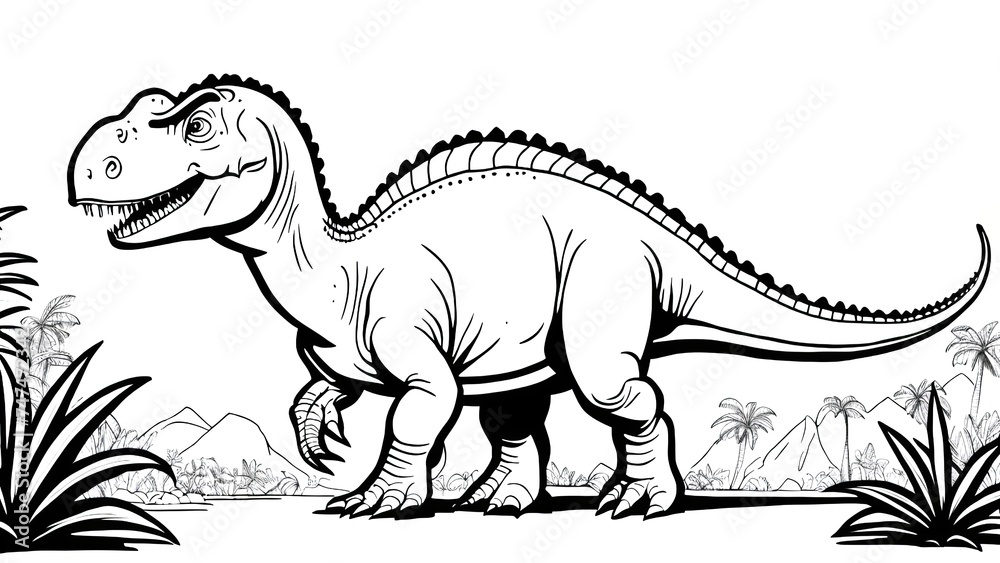 Dinosaur coloring page. Dinosaur Zauropod Dinosaur coloring page. Dinosaur Zauropod
