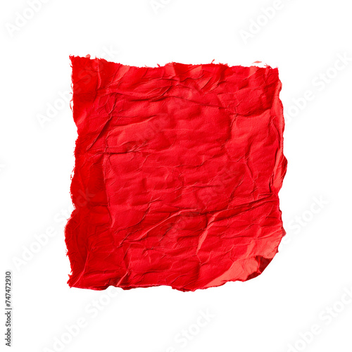 Crinkled Red Paper Sticker