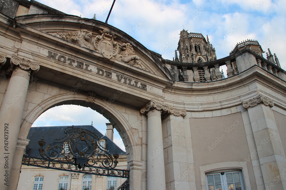 gate of the town hall in toul in france