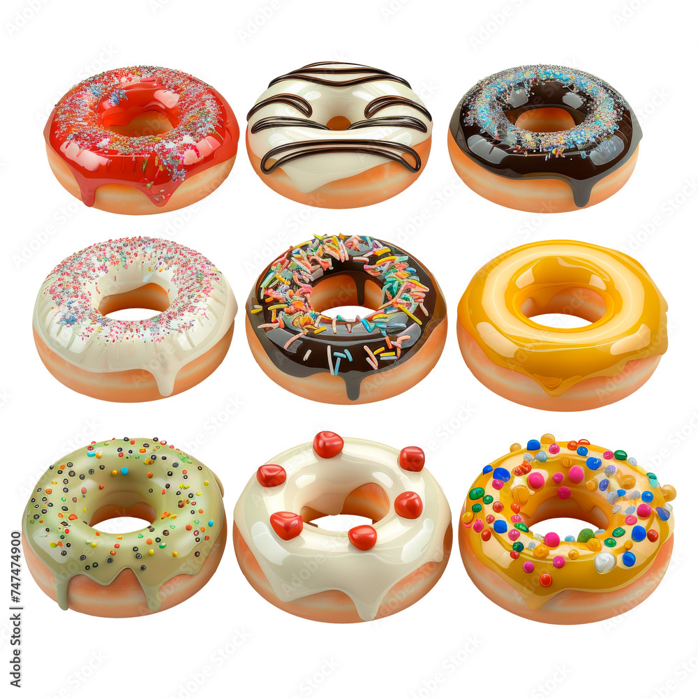 Assorted Doughnuts With Toppings Assorted Doughnuts With Toppings