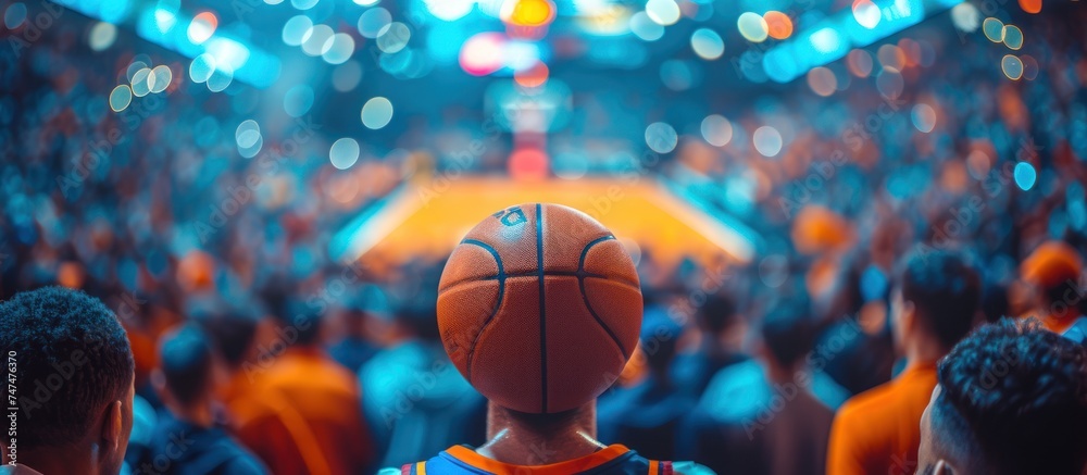 Blurred background of crowd of people in a basketball Blurred background of crowd of people in a basketball