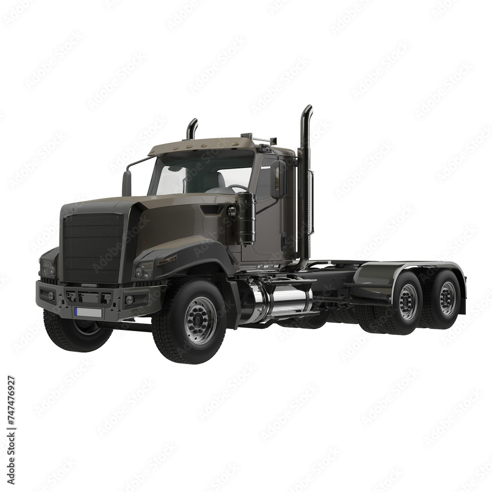 black truck isolated on white