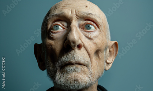 elderly man looking up photo