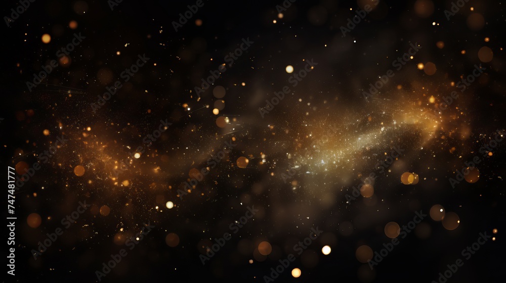 Abstract lighting, dust, particle and glare on a dark background Abstract lighting, dust, particle and glare on a dark background