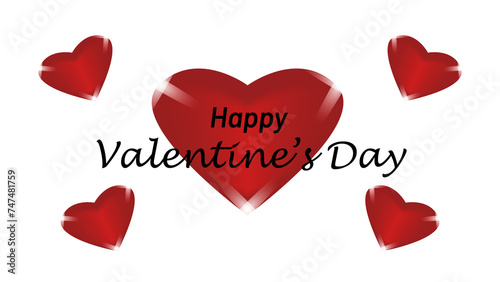 Happy Valentine's Day with Heart and Text