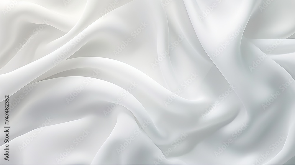 Abstract white fabric texture background.White cloth background abstract with soft waves