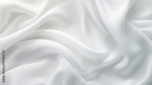Abstract white fabric texture background.White cloth background abstract with soft waves
