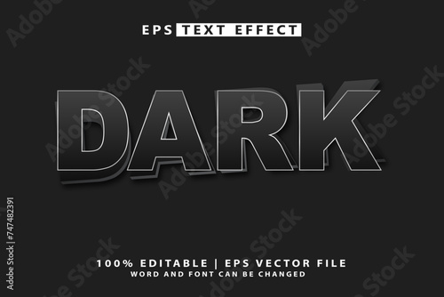 dark editable text effect