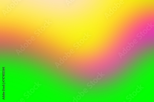A cute abstract backdrop of sunlit warped waves  yellow and green with pink shades in the middle. 