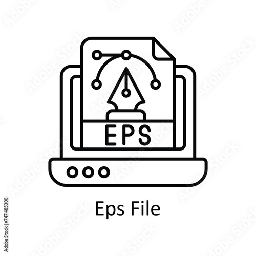 Eps File vector outline Icon Design illustration. Graphic Design Symbol on White background EPS 10 File