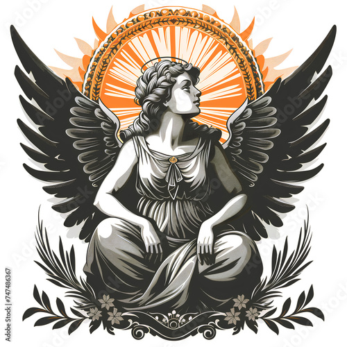 angel illustration apparel design