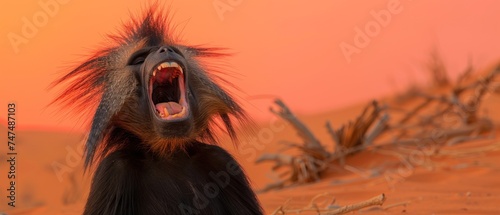 an animal with it's mouth open and it's mouth wide open with it's mouth wide open. photo