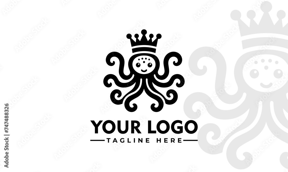 Creative Octopus Logo Design Vector Unique Emblem for Signs and Badges for Branding identity