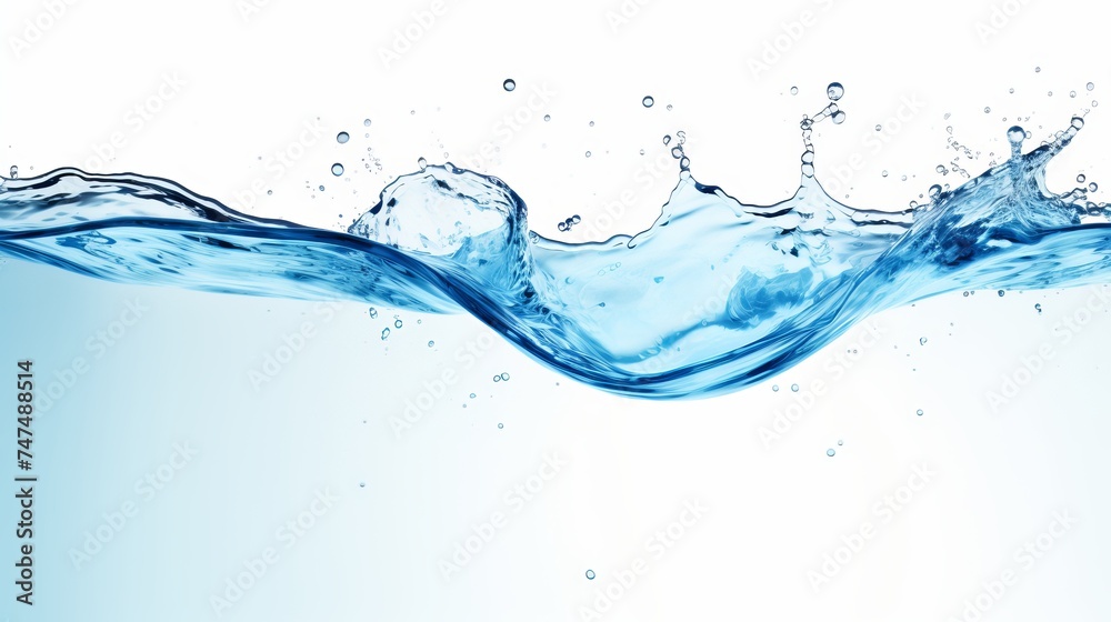 Blue water splash isolated on white background Blue water splash isolated on white background