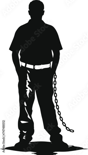Silhouette prisoner black color only full body