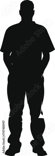 Silhouette prisoner black color only full body