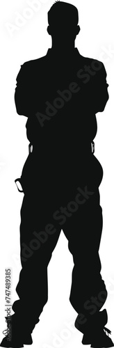 Silhouette prisoner black color only full body