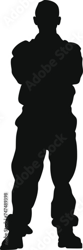 Silhouette prisoner black color only full body