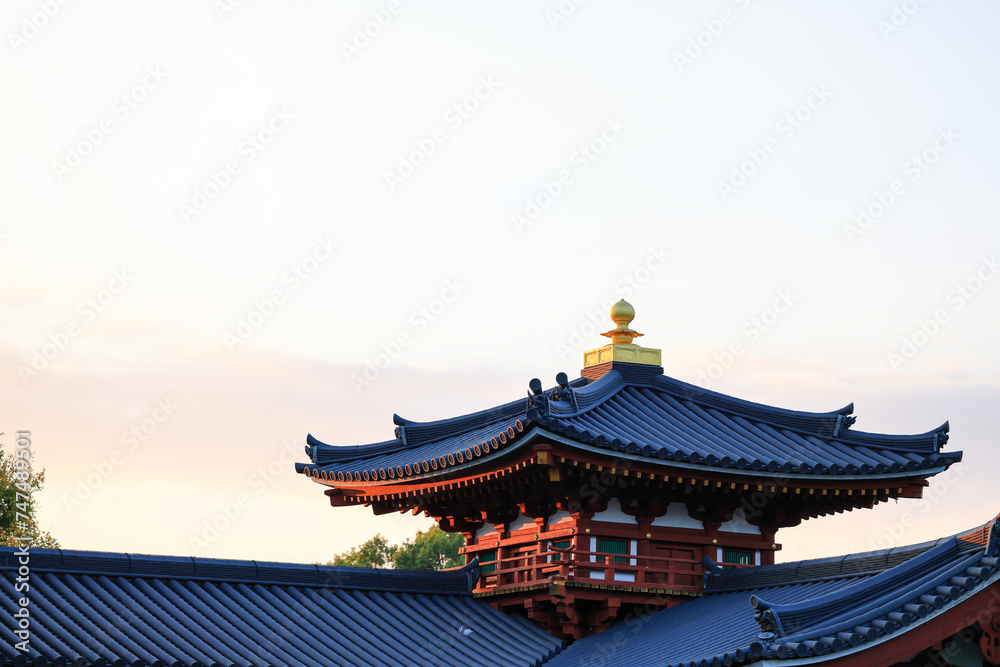 The fortress or rampart standing high in ancient castel of japan, . The fortress or rampart standing high in ancient castel of japan, .