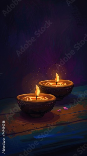 diwali festival of lights , hands holding indian oil lamp