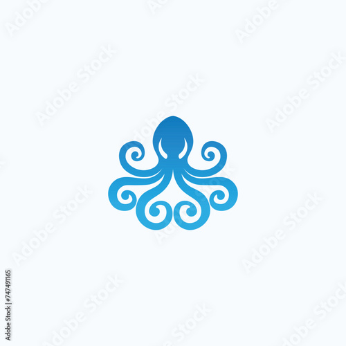 Abstract Octopus Vector Art Logo Icon Ideas