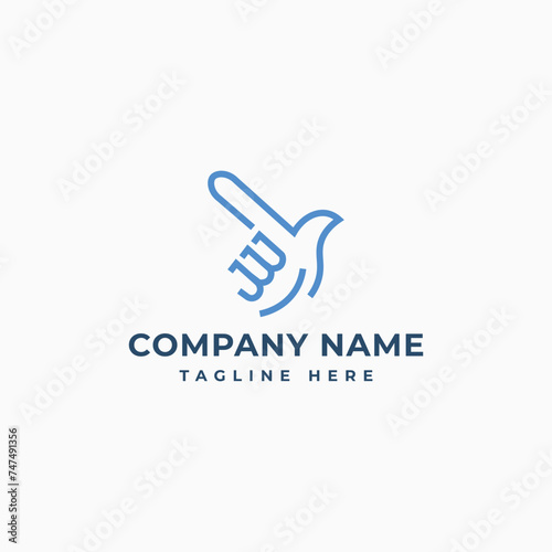 Abstract Hands and Bird Logo Ideas