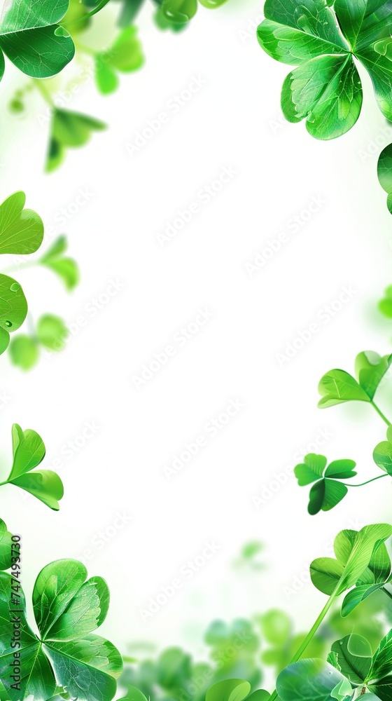 Shamrock four leaf clover background banner with copy space. Happy St. Patrick's Day Shamrock four leaf clover background banner with copy space. Happy St. Patrick's Day