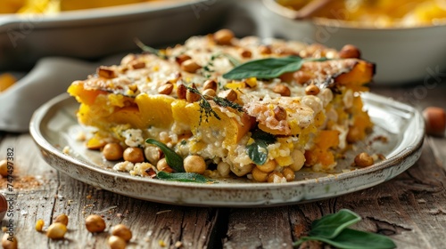 Roasted Squash Lasagne with Chestnuts and Crispy Sage