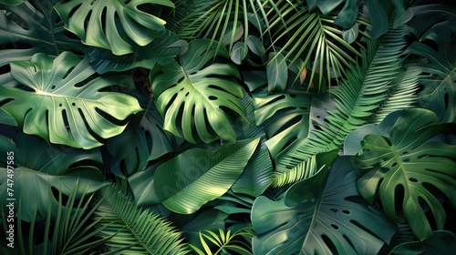 A close up shot of vibrant green leaves. Suitable for nature and environmental concepts