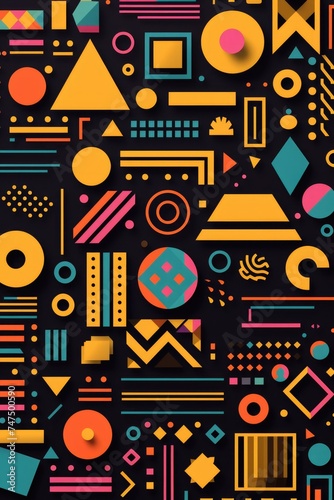 Abstract pattern of geometric shapes  suitable for graphic design projects