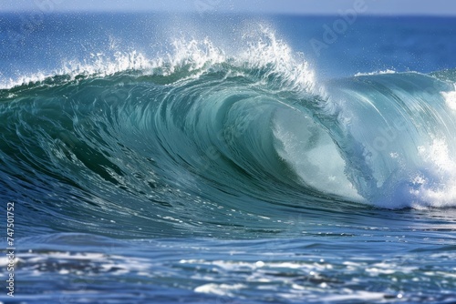 Vibrant ocean waves captured in high definition Showcasing the power and beauty of the sea in motion