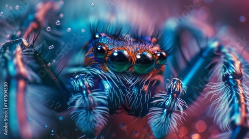 close up of an arachnid  photo