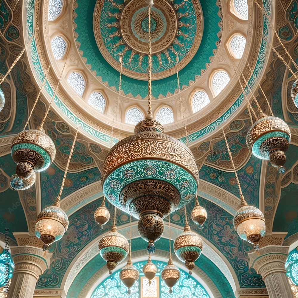 Naklejka premium Islamic art wallpapers for Ramadan 