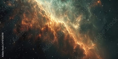A breathtaking view of a space scene with twinkling stars. Ideal for backgrounds or space-themed designs