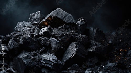Dark sky with a pile of rocks, suitable for nature or landscape themes